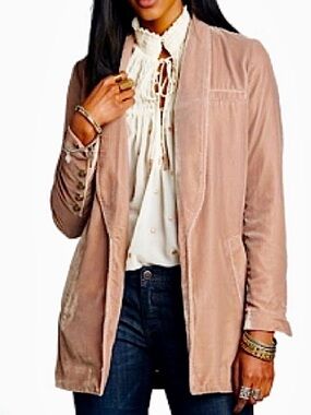 FREE PEOPLE Yesterday's Muse Velvet Blazer Size XS